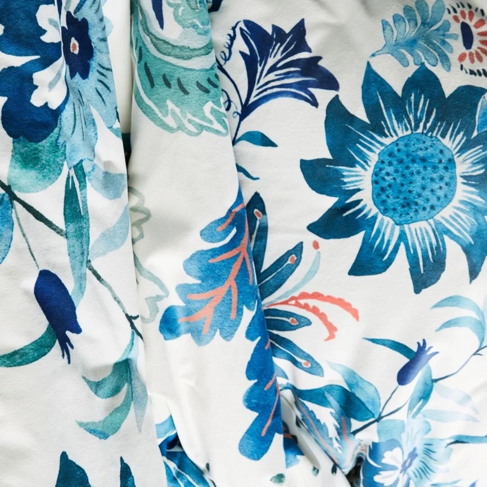 HTF Anthropologie Velvet Hollyhock Quilt